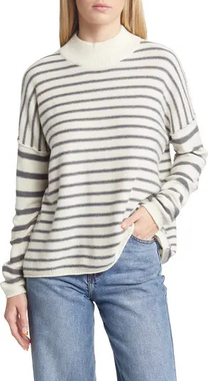Madewell Stripe Play Mock Neck Pullover Sweater | Nordstrom | Nordstrom