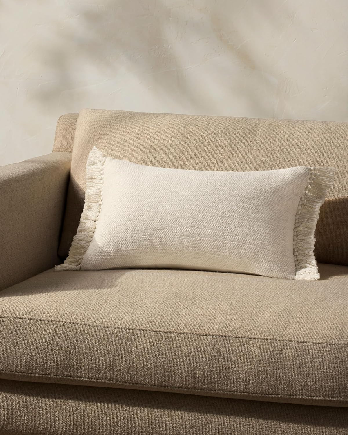 Loloi Magnolia Home Jett Ivory 13'' x 21'' Cover w/Down Pillow | Amazon (US)