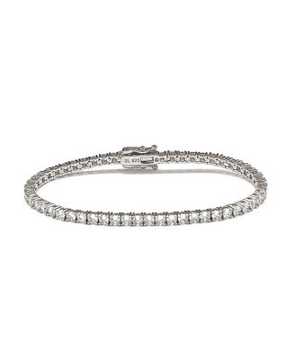 Suzy Levian Sterling Silver Cubic Zirconia Thin Tennis Bracelet | Macy's
