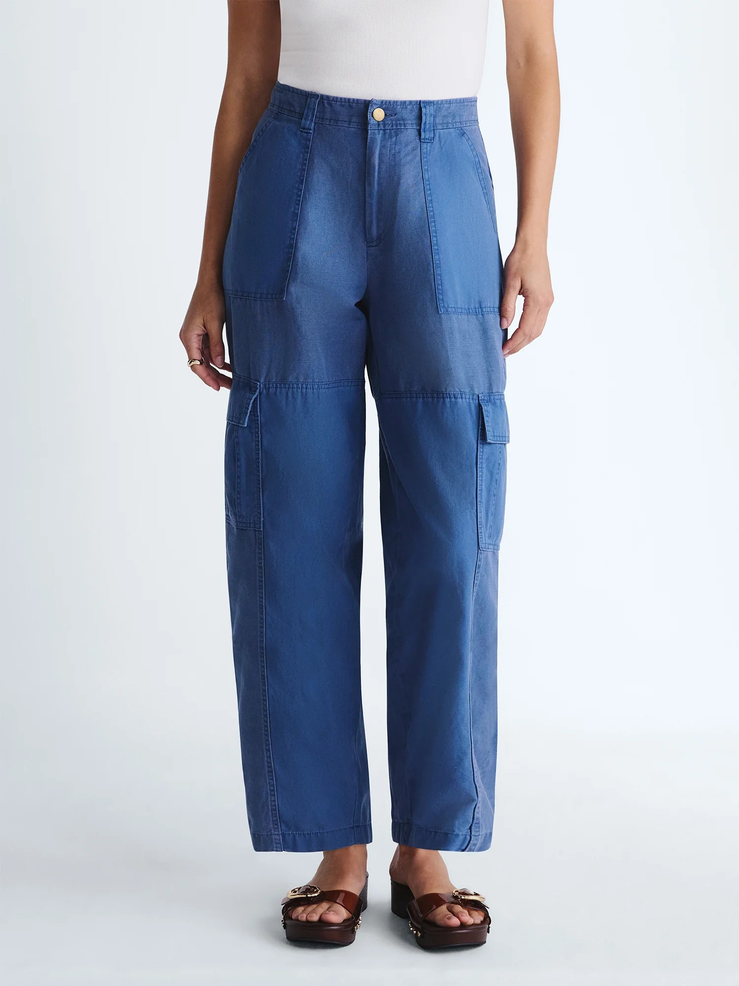 Scoop Women's and Women's Plus Cargo Barrel Pant, Sizes 0-26W - Walmart.com | Walmart (US)
