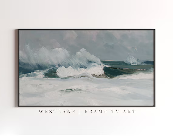 Samsung Frame TV Art Vintage Seascape Painting | Seaside Coastal | DIGITAL TV Download | Etsy (US)