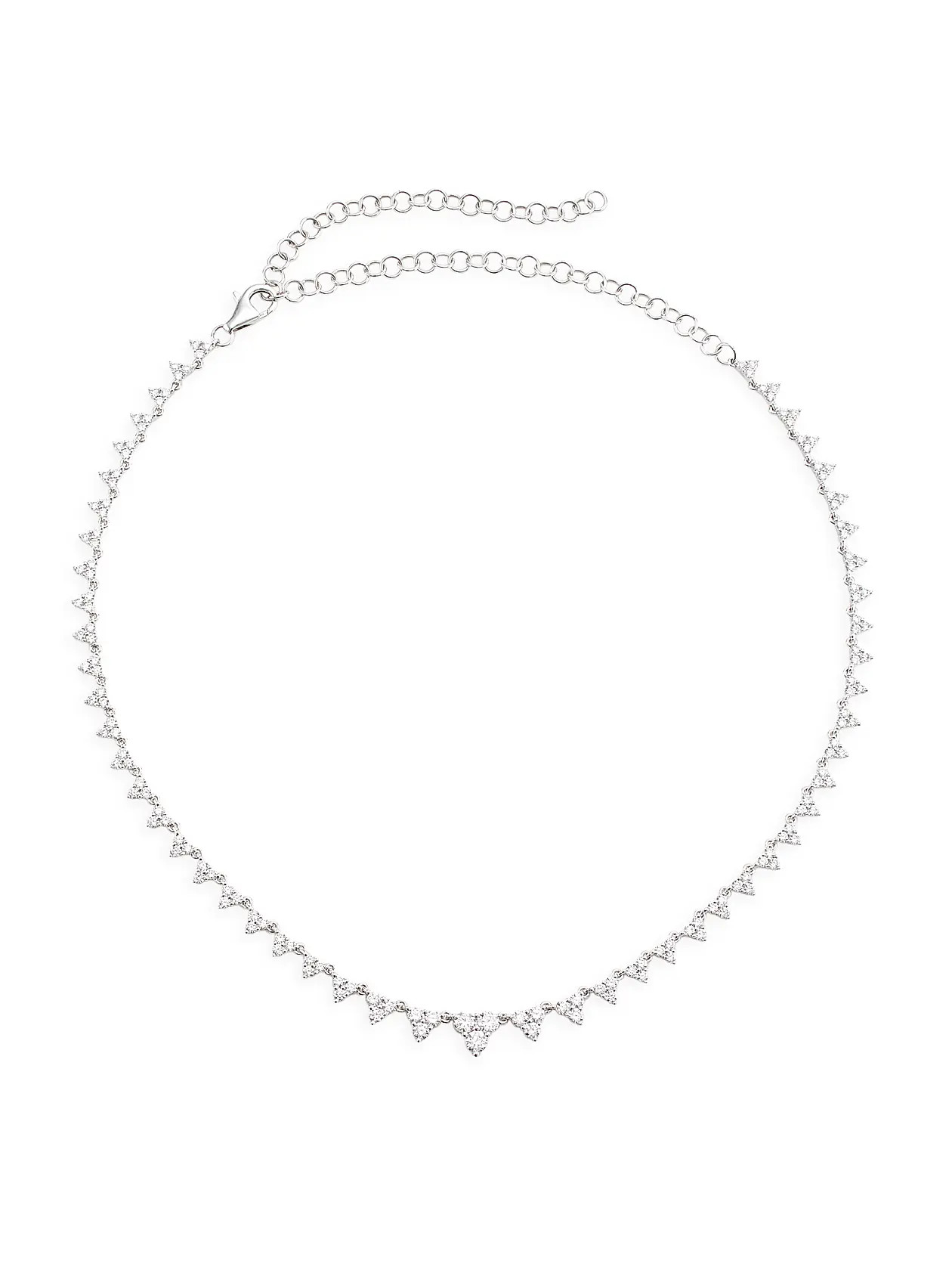 14K White Gold & 4.08 TCW Diamond Necklace | Saks Fifth Avenue