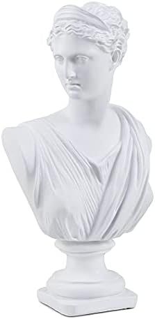 11.8 Inch Classic Greek White Athena Woman Bust Statue, Large Resin Roman Goddess Anna Sculpture ... | Amazon (US)