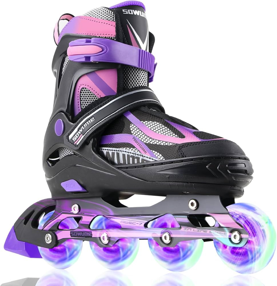 Sowume Adjustable Inline Skates for Girls and Boys, Roller skates with All Light Up Wheels, Patin... | Amazon (US)