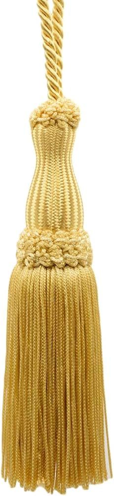 Beautiful Decorative Light Gold Chainette Key Tassel, 5 inch Tassel Length, 5 Inch Loop, Color: B... | Amazon (US)