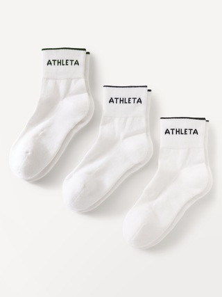 Athleta Everyday Quarter Crew Sock 3-Pack | Athleta