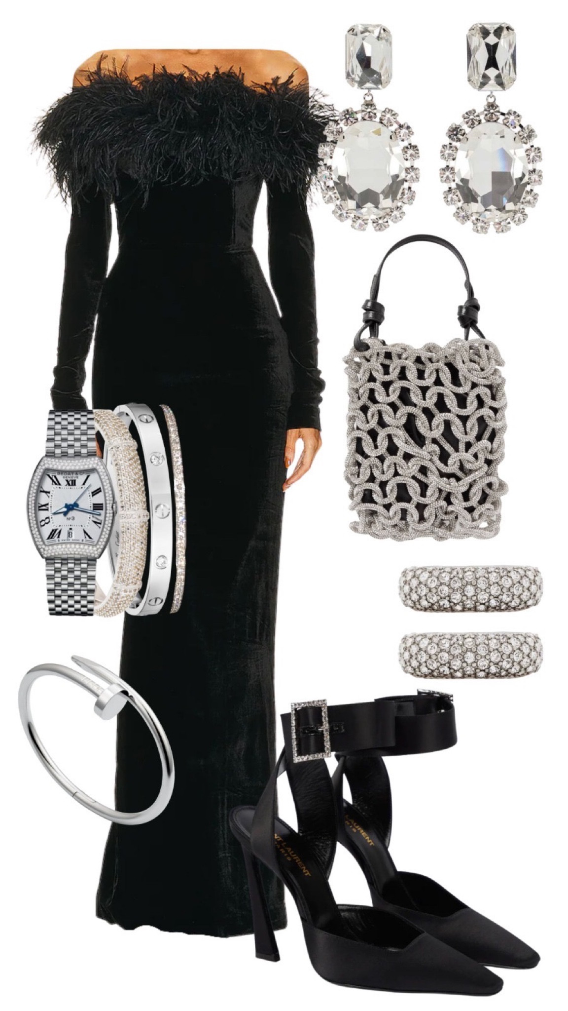 Dressing up for the weekend 🖤

Silver accessories, silver jewelry, black dress, long black dress, evening gown, feather trim, feather dress, wedding outfit

#LTKstyletip #LTKwedding #LTKFind