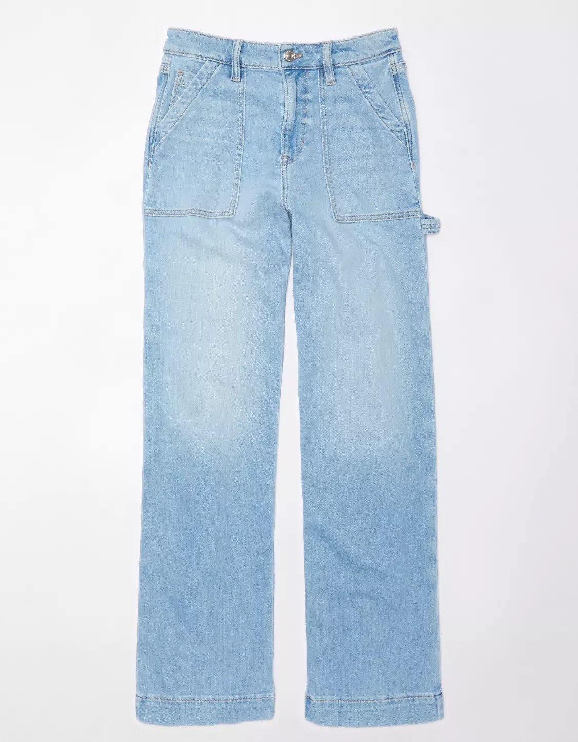 AE Dreamy Drape Stretch Super High-Waisted Baggy Wide-Leg Jean | American Eagle Outfitters (US & CA)