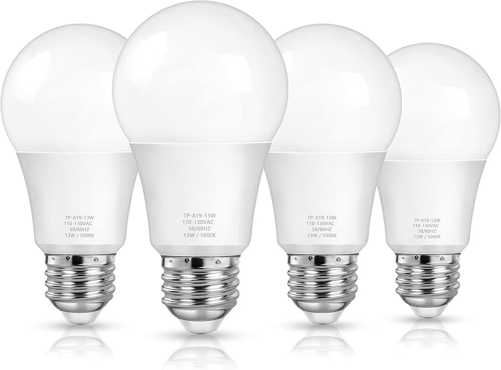 MAXvolador A19 LED Light Bulbs, 100 Watt Equivalent LED Bulbs, Daylight White 5000K, 1500LM, E26 ... | Amazon (US)