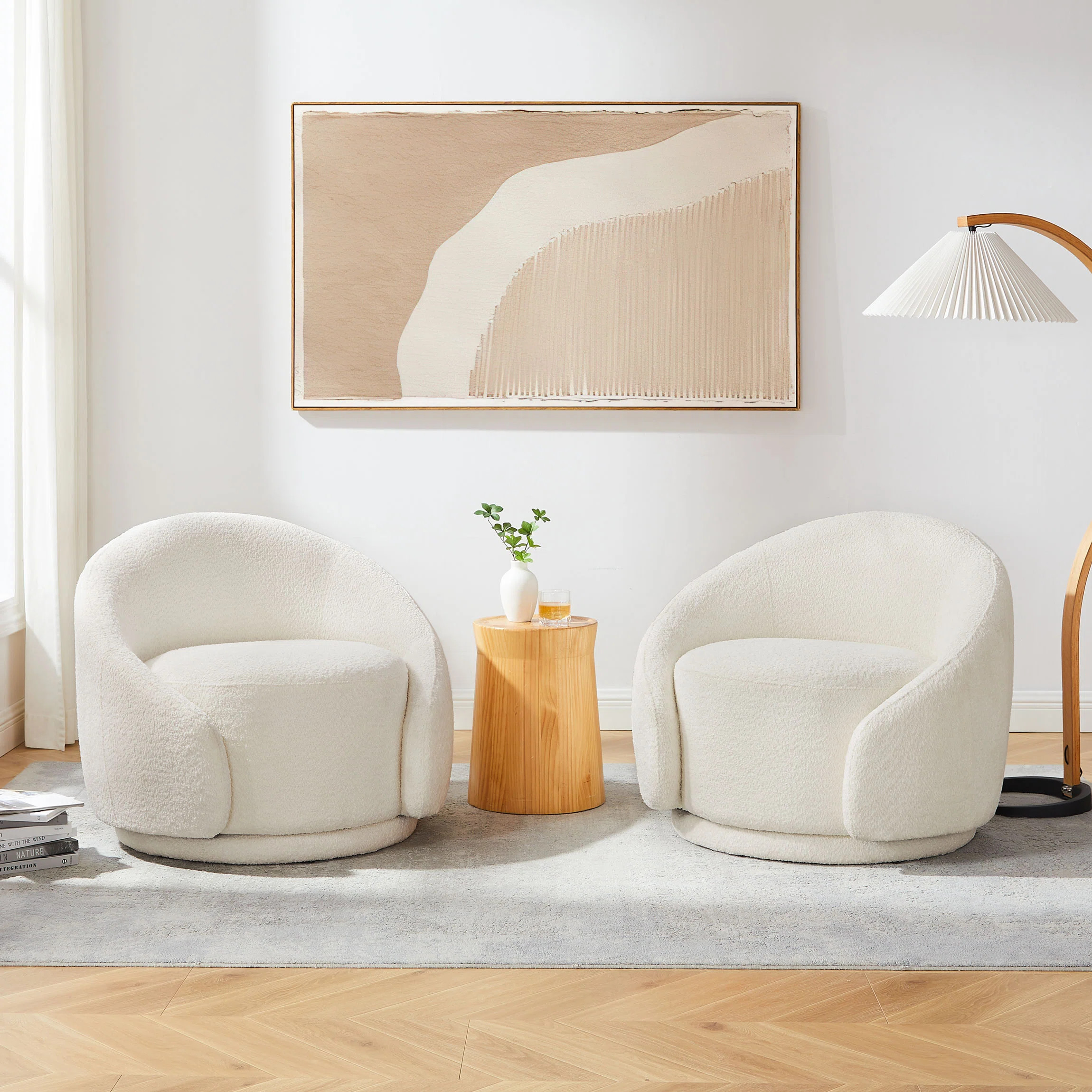 Blaklee 34.25'' Wide Swivel Barrel Chair | Wayfair North America