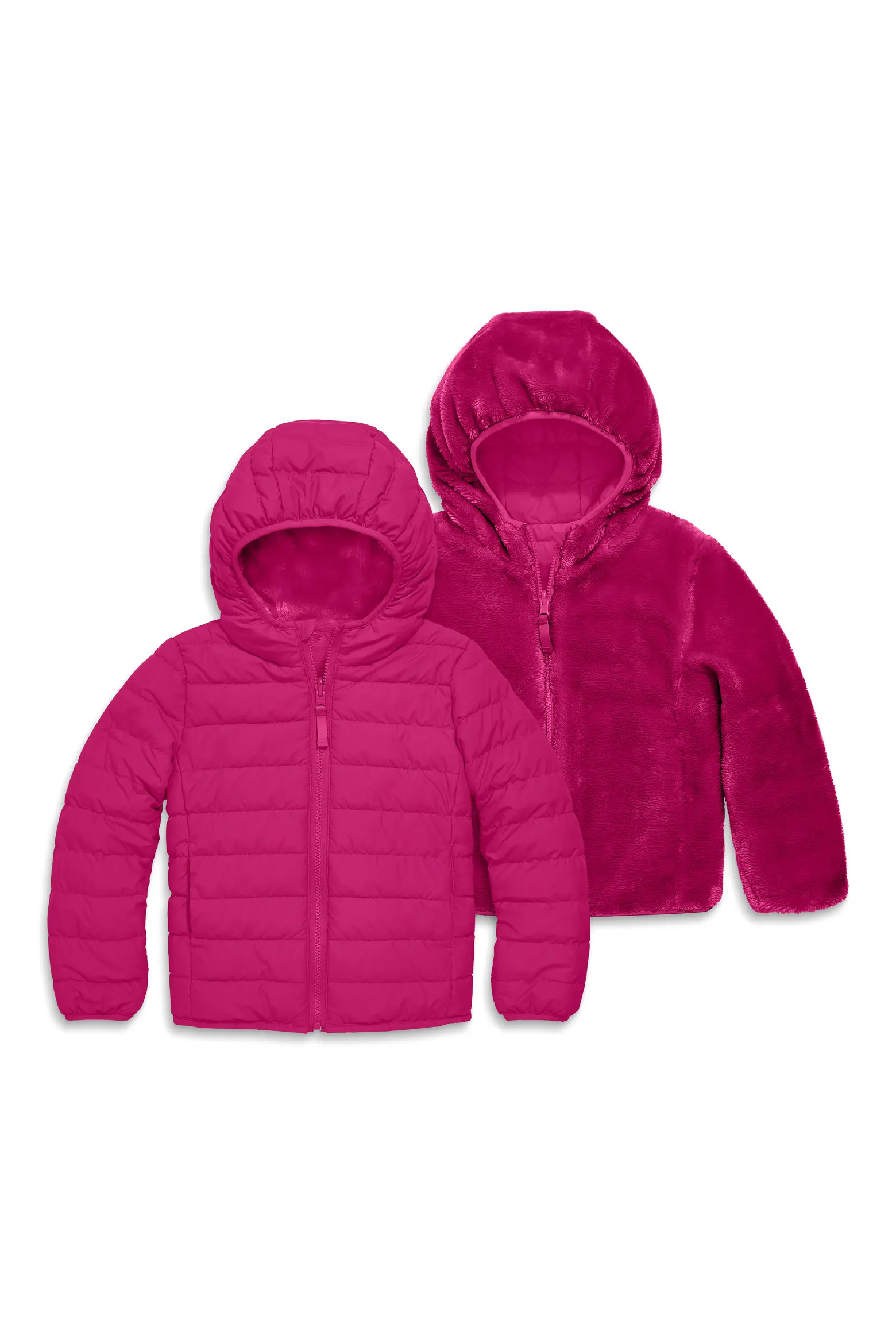 Kids' Reversible Fleece Puffer Jacket | Nordstrom | Nordstrom