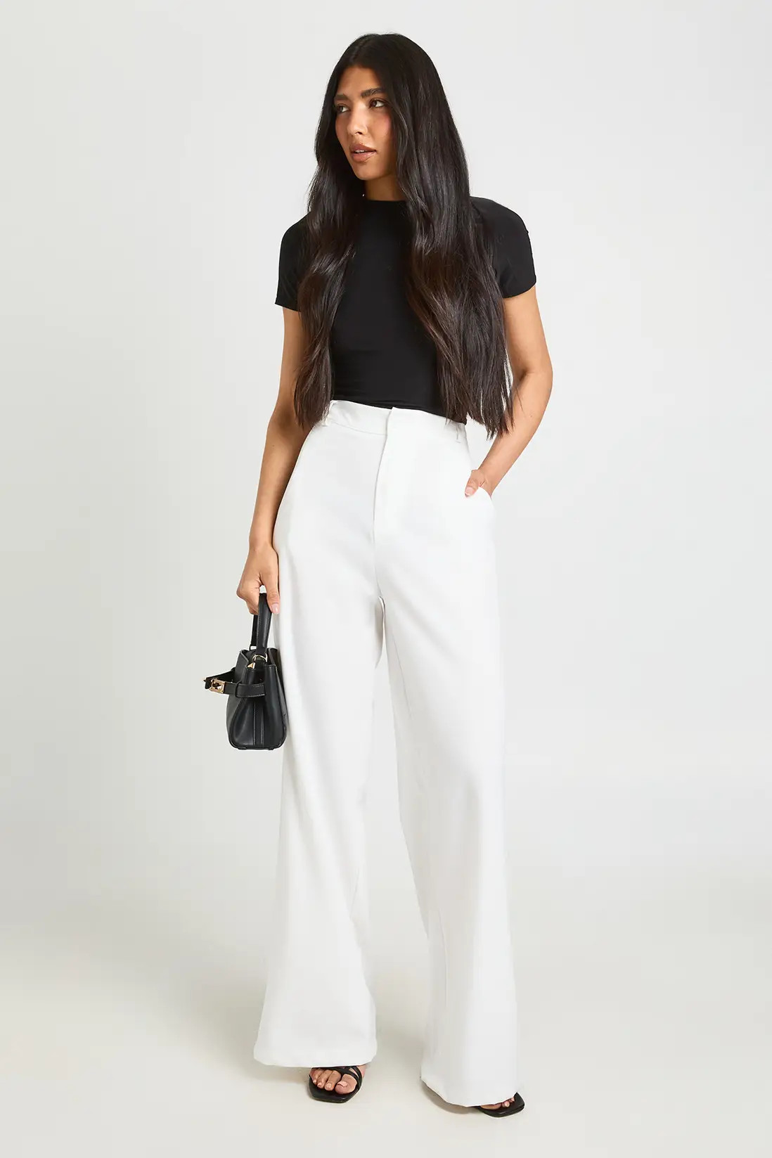Ivory Tall Straight Leg Trousers | Boohoo USA | boohoo (US & Canada)