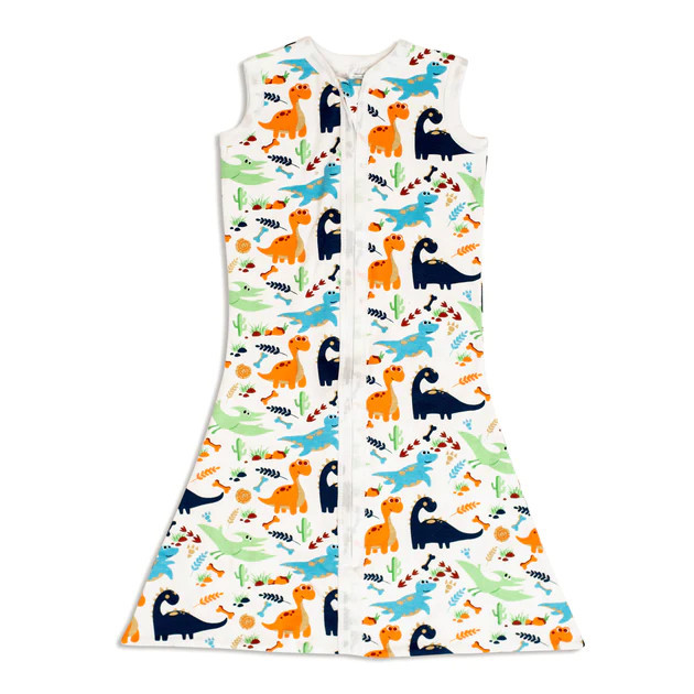 Boy Dino Zippy Freedom Swaddle Transition | Sleeping Baby