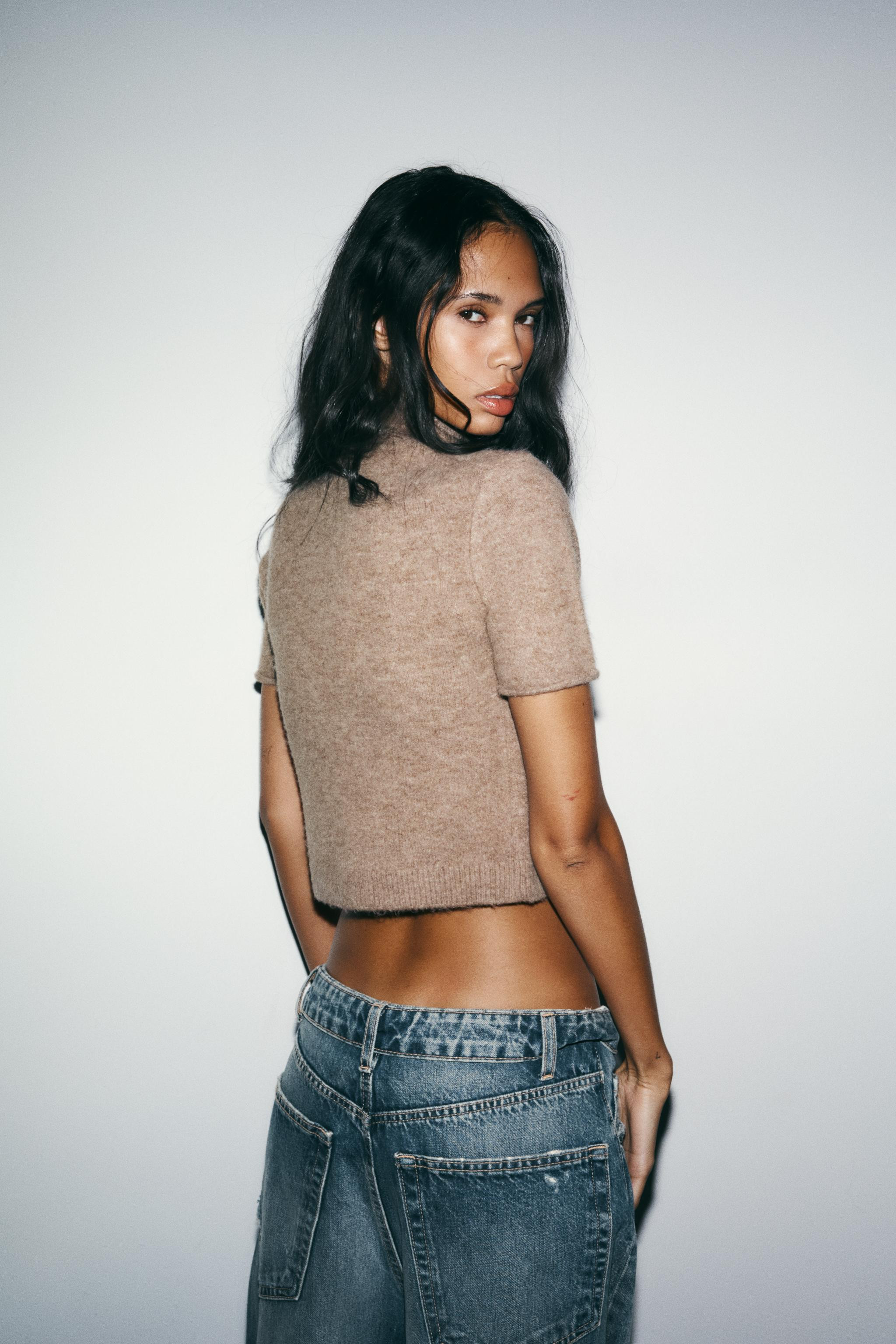 SOFT KNIT SHORT SLEEVE JUMPER | Zara UK