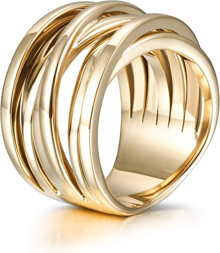 Jinbaoying Knot Cross Ring Enhancers for Women Statement Funky Trendy Love Fashion Engagement Ring S | Amazon (US)