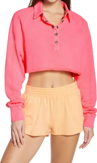 Free People FP Movement Crop Half Snap Pullover | Nordstrom Rack