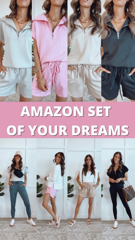 ✨This two piece set is seriously the softest material. I can’t believe it’s Amazon! Style it countless ways by mixing and matching. 

✨Comes in tons of colors! Fits true to size. I’m wearing a small.

Travel outfit | casual outfit | summer outfits 

#LTKStyleTip #LTKFindsUnder100 #LTKSaleAlert