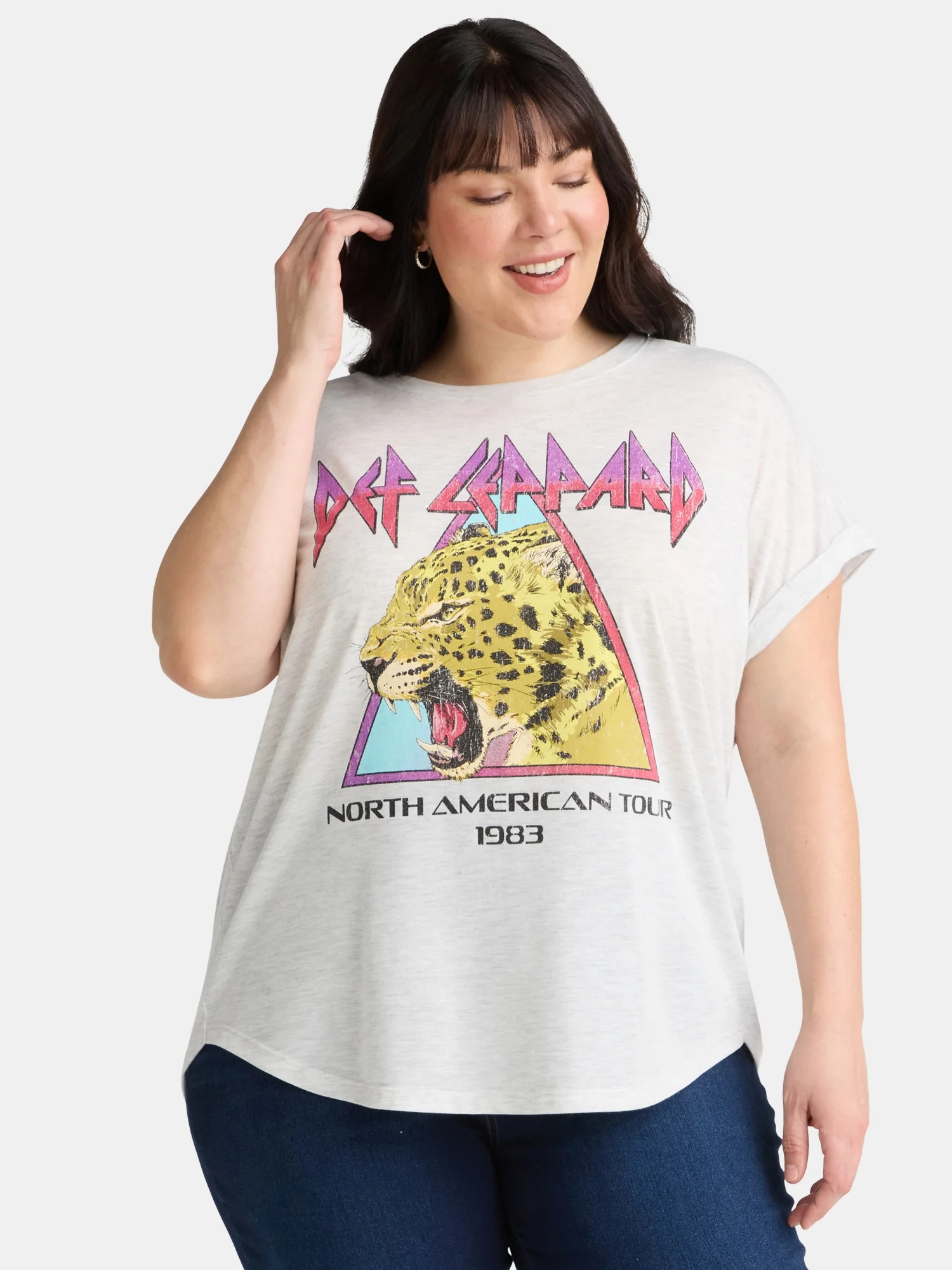 Terra & Sky Women's Plus Size Def Leppard North American Tour Graphic Tee, Sizes 0X-5X | Walmart (US)