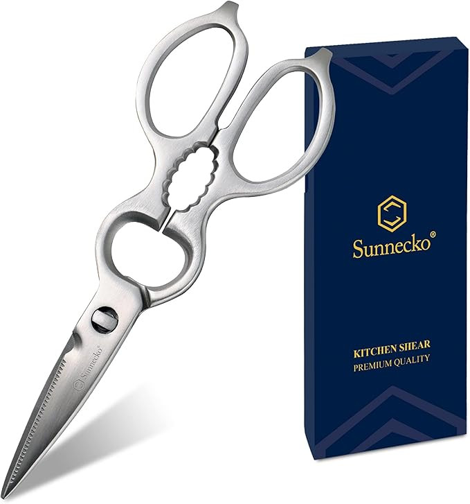 Sunnecko Heavy Duty Kitchen Scissors - Stainless Steel Kitchen Shears, Ultra Sharp Micro Serrated... | Amazon (US)