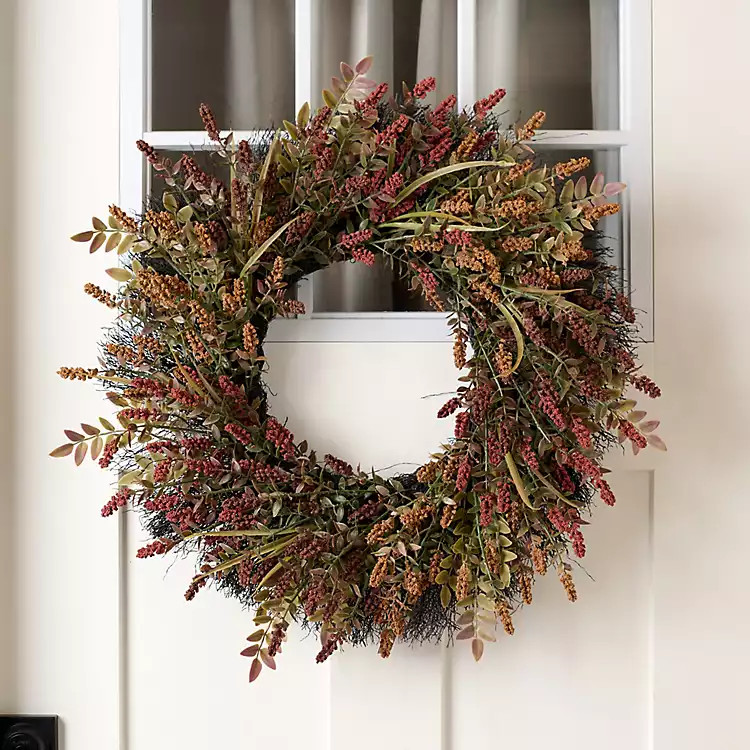 Tricolor Berry 24in Wreath | Kirklands