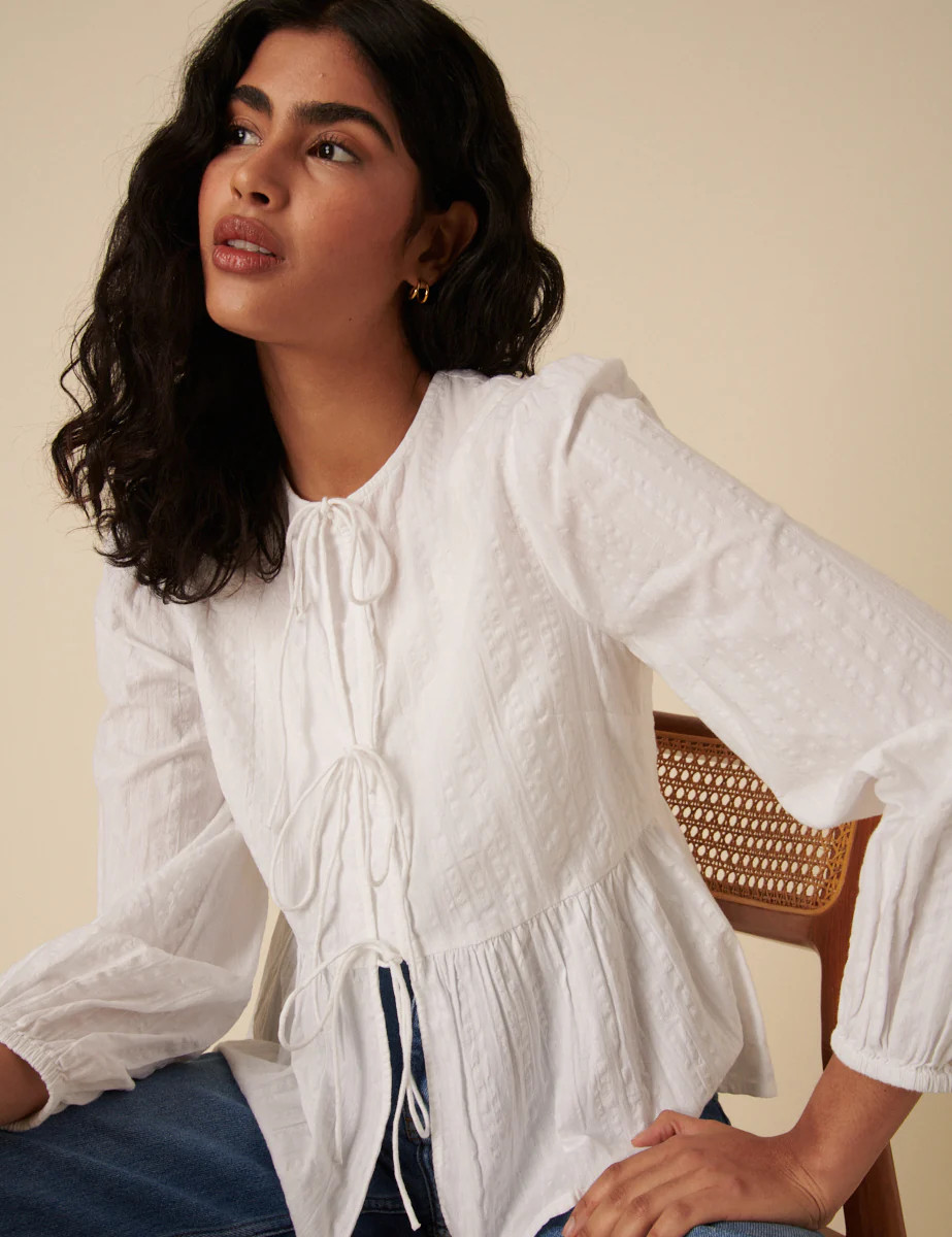 White Tie Front Blouse | Nobody's Child