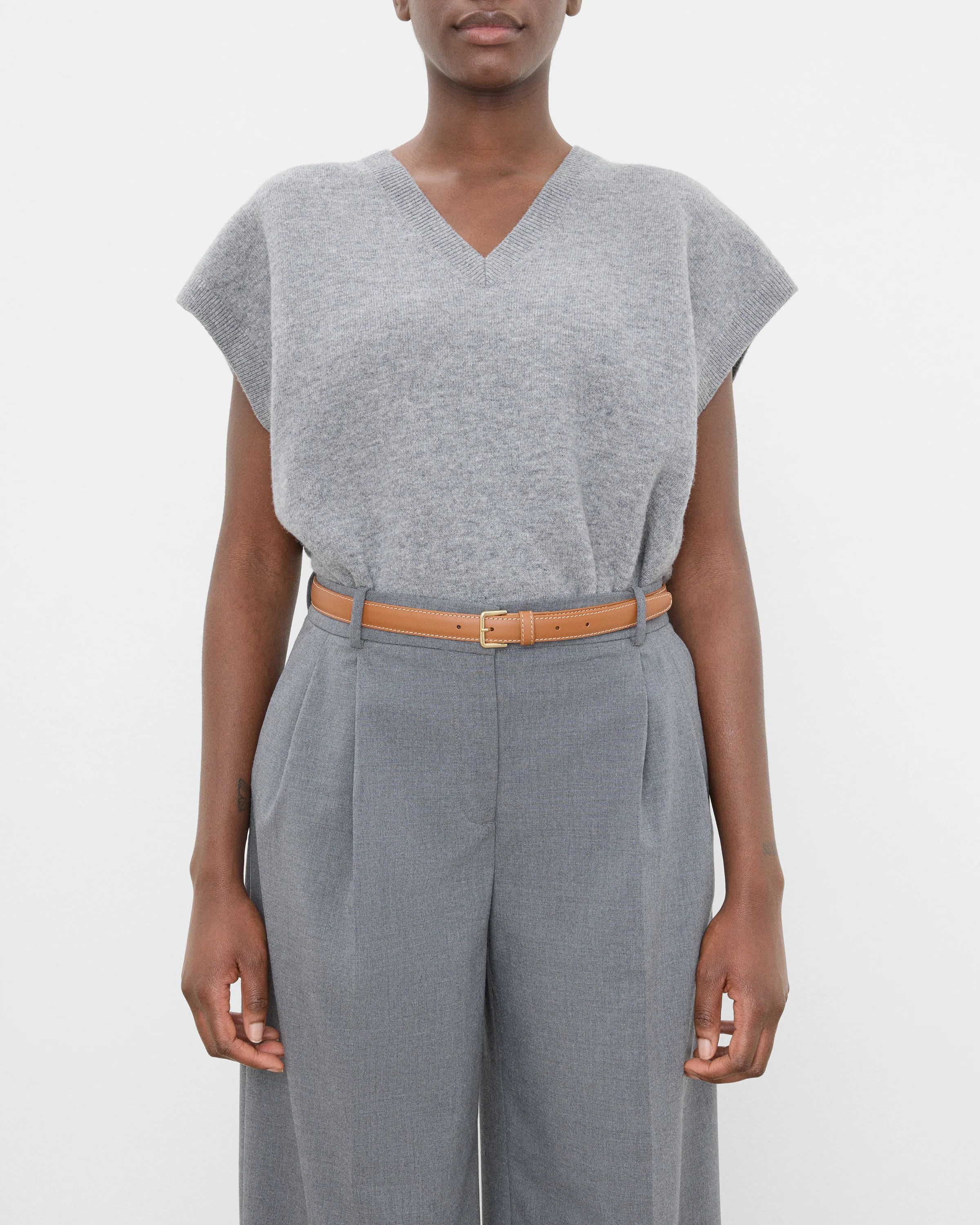 Barbara Belt Leather Cognac Belt | Flattered