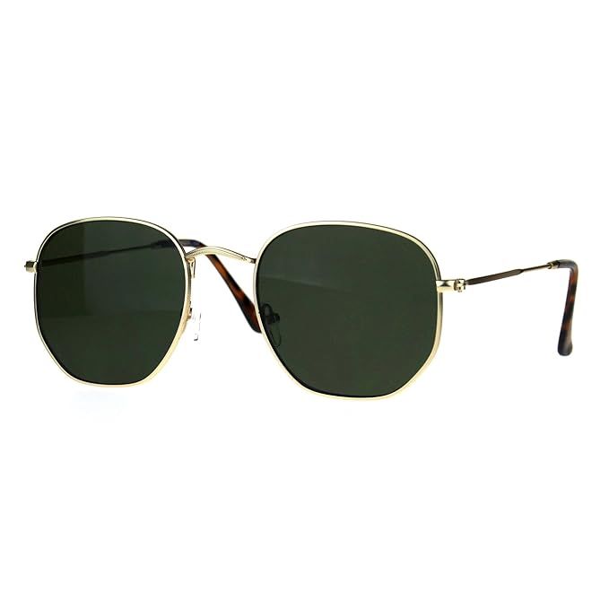 Classy Vintage Fashion Sunglasses Thin Metal Hexagon Shape Frame UV 400 | Amazon (US)