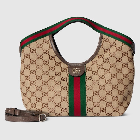 GUCCI Giglio Small Tote Bag, Beige, GG Canvas | Gucci (US)
