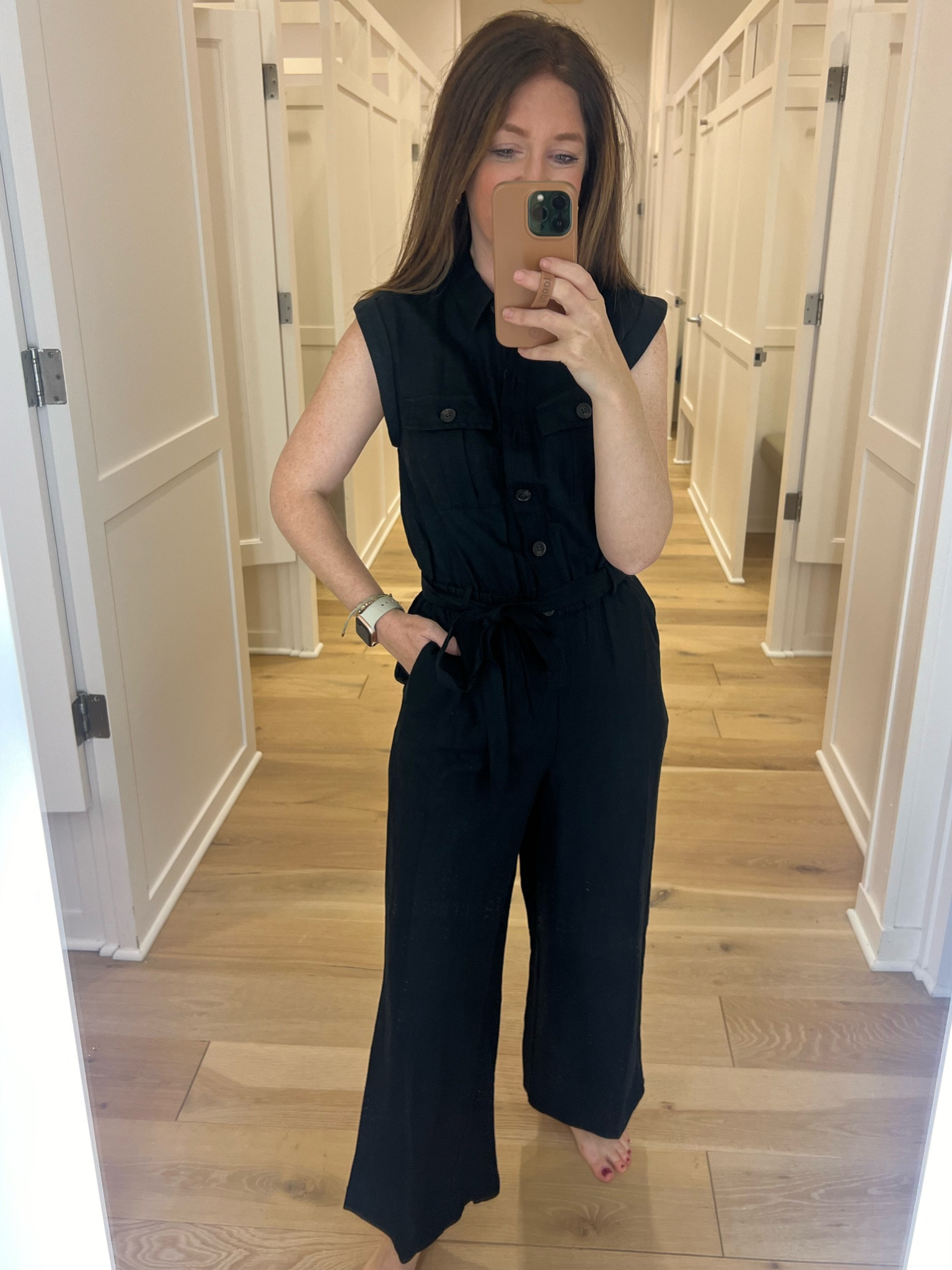 Black jumpsuit 

#LTKfindsunder100 #LTKSeasonal #LTKsalealert