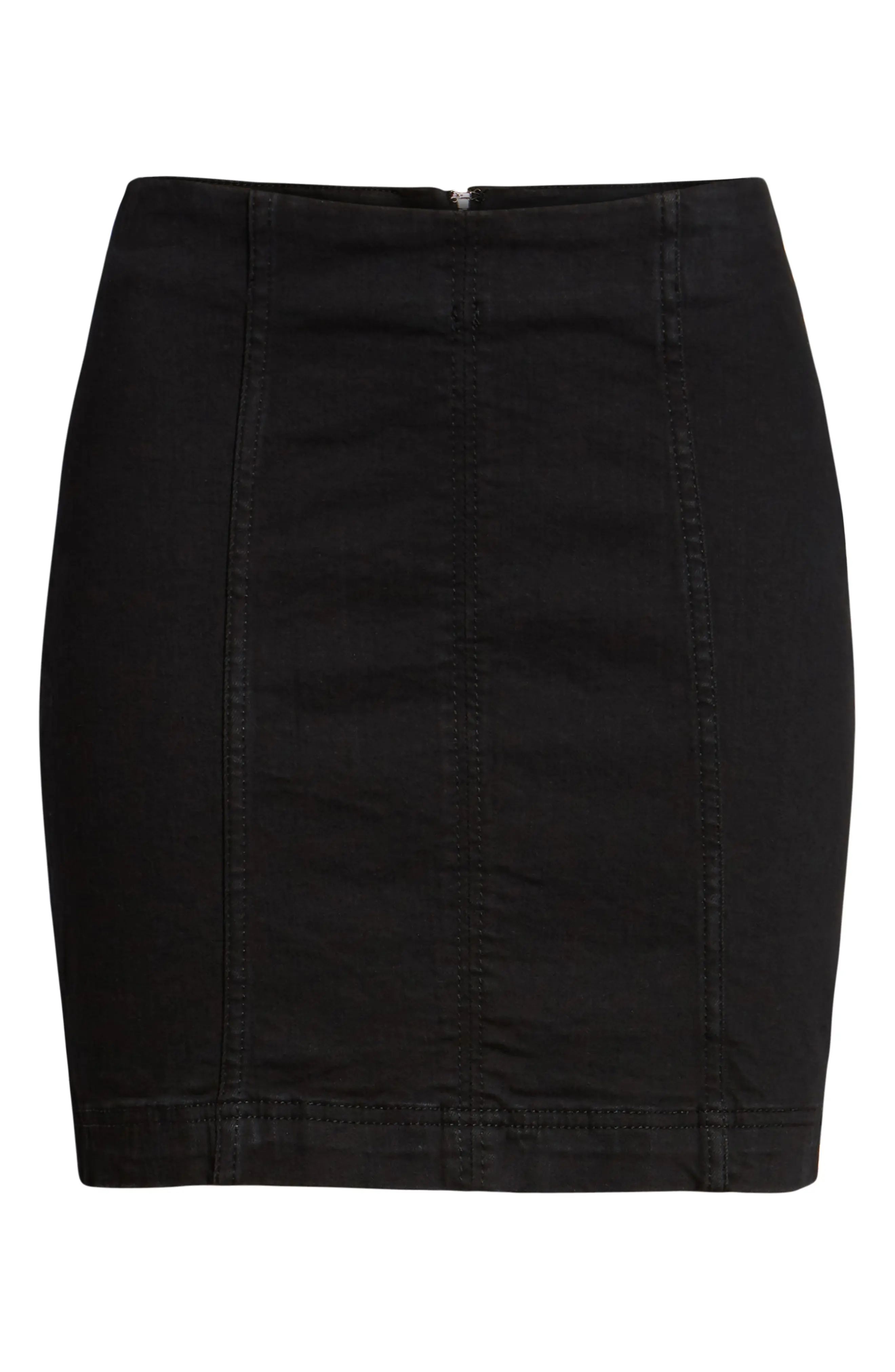 Women's We The Free By Free People Modern Denim Miniskirt, Size 0 - Black | Nordstrom