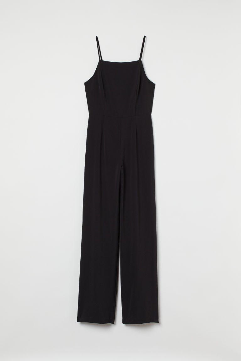 H & M - Sleeveless Jumpsuit - Black | H&M (US)