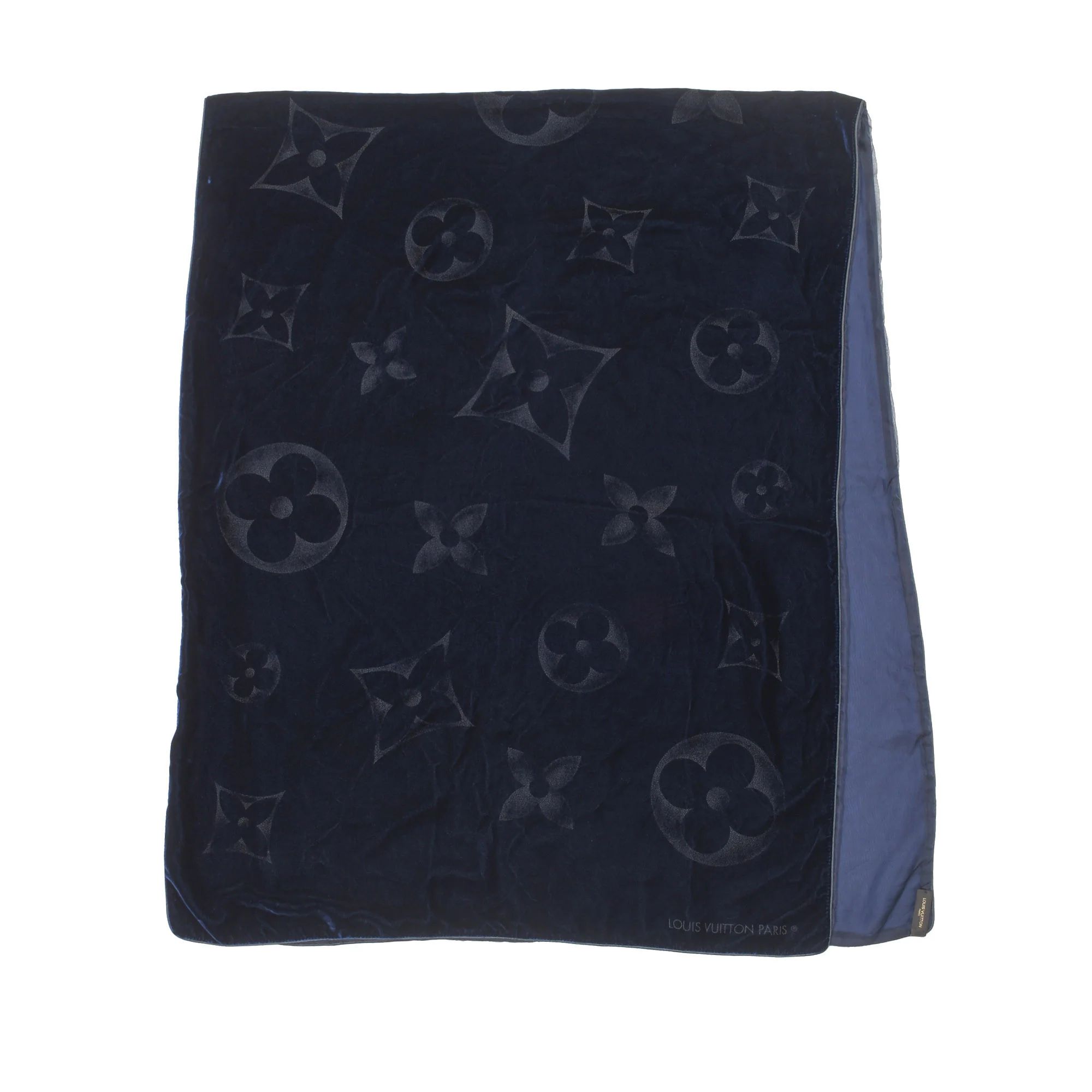 Louis Vuitton Velvet Scarf in Navy Lord & Taylor | Lord & Taylor