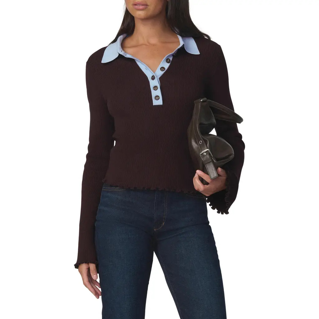 Joe's Riley Polo Sweater in Espresso at Nordstrom, Size Small | Nordstrom