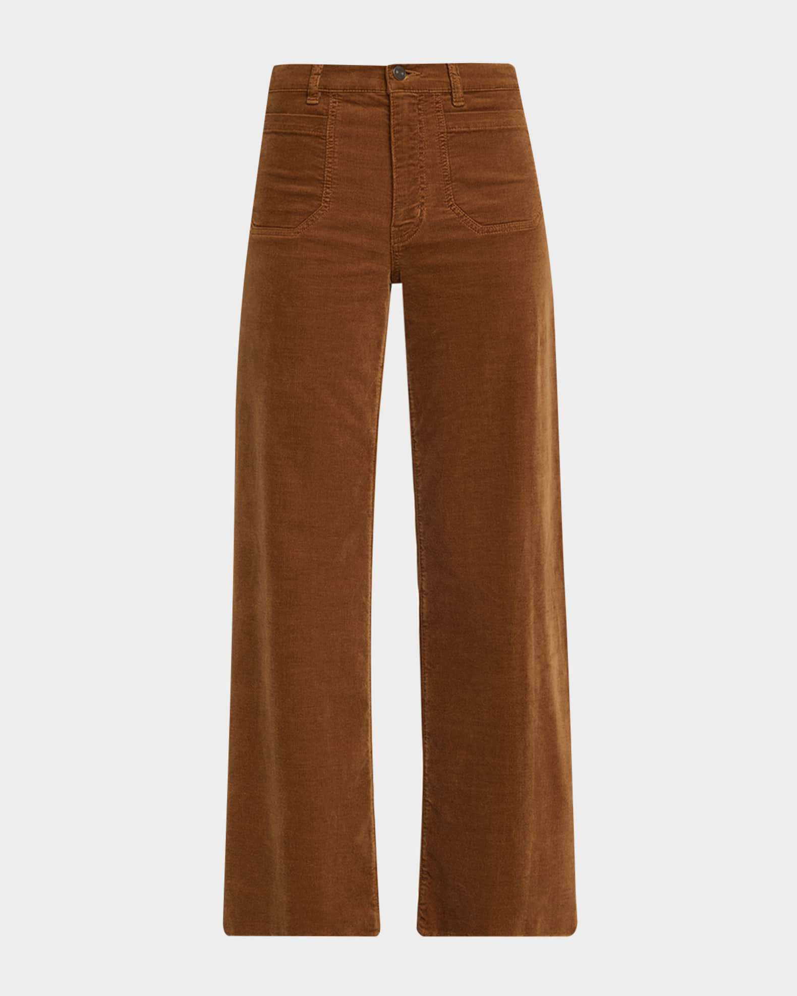 Le Slim Palazzo Modernist Pocket Corduroy Jeans | Neiman Marcus