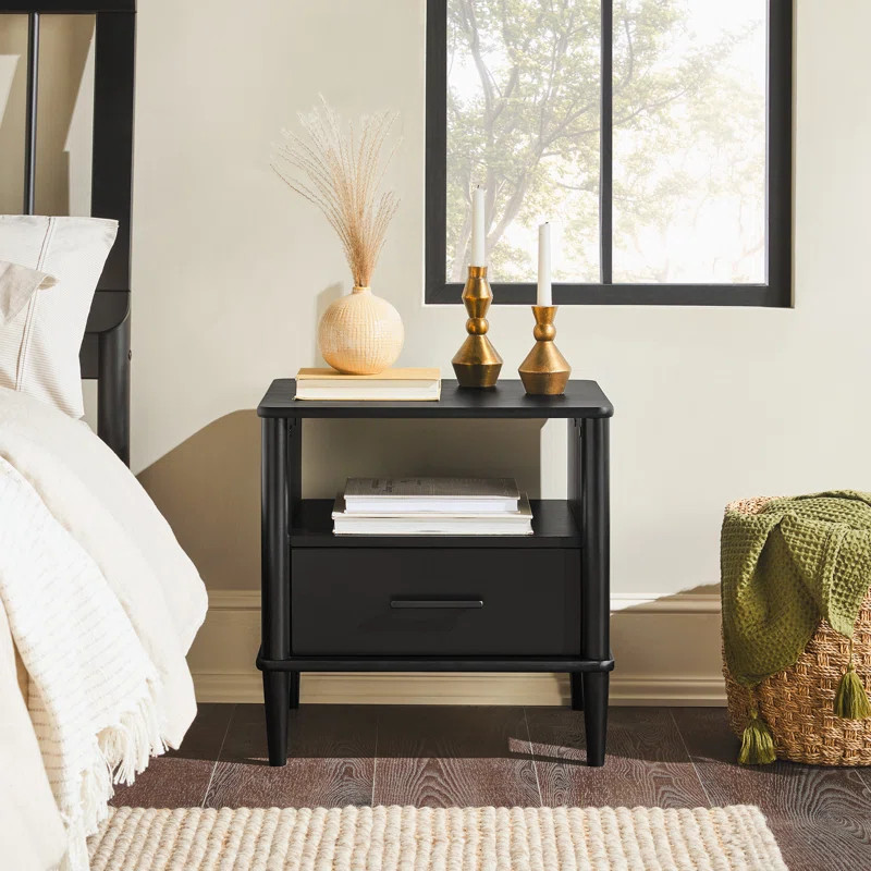Boshell 1-Drawer Solid Wood Nightstand | Wayfair North America