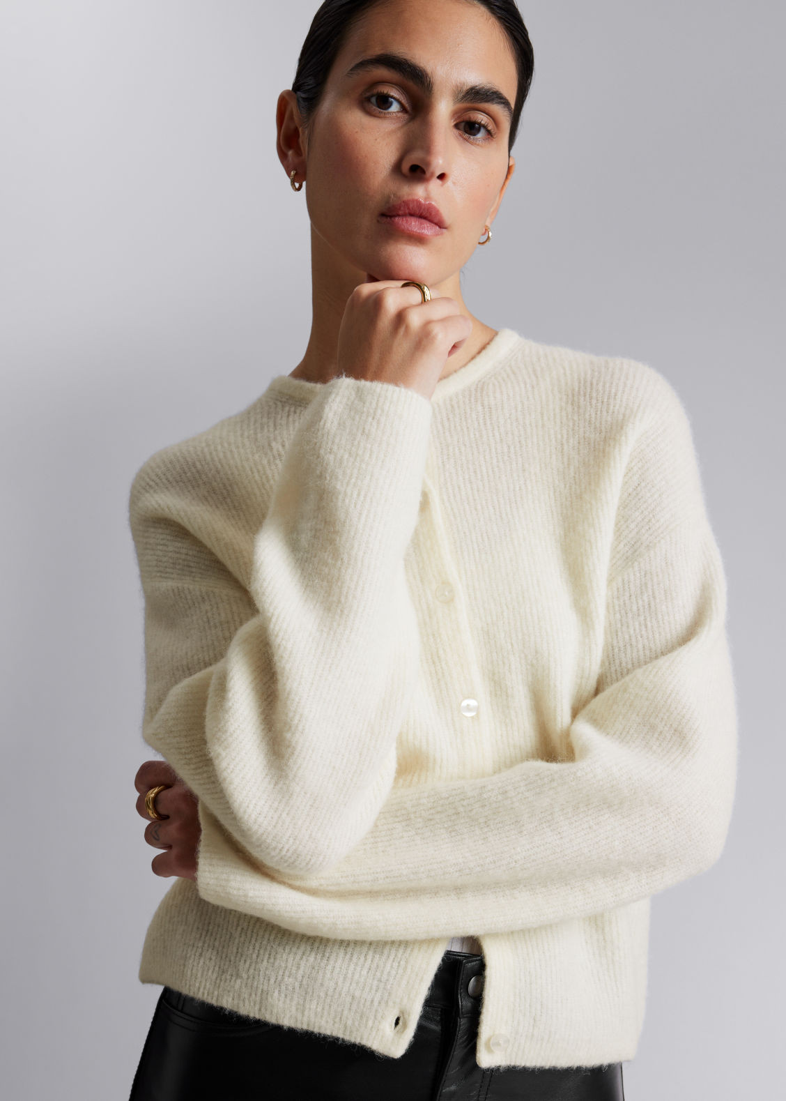 Knitted Cardigan - White | & Other Stories US