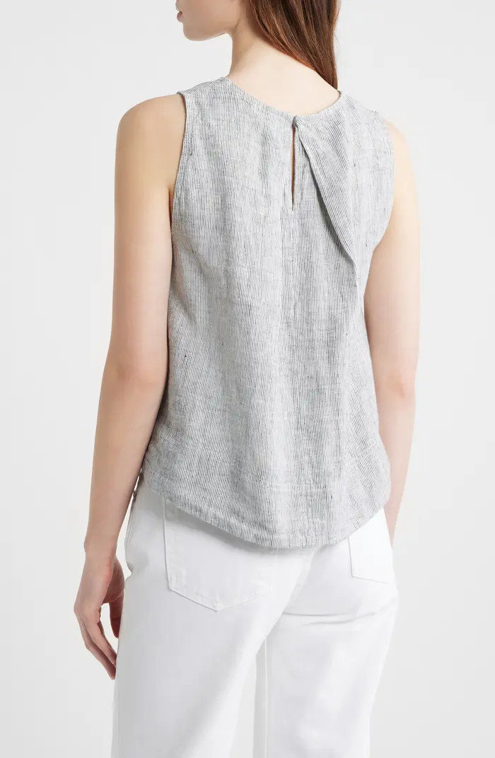 Pleated Linen Shell Top | Nordstrom