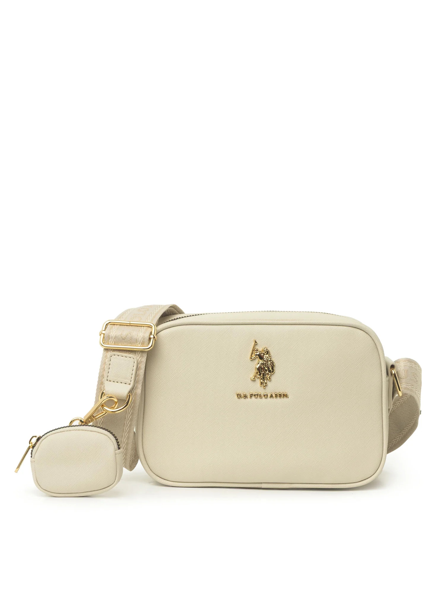 U.S. Polo Assn. Signature Crossbody Bag, Putty | Walmart (US)