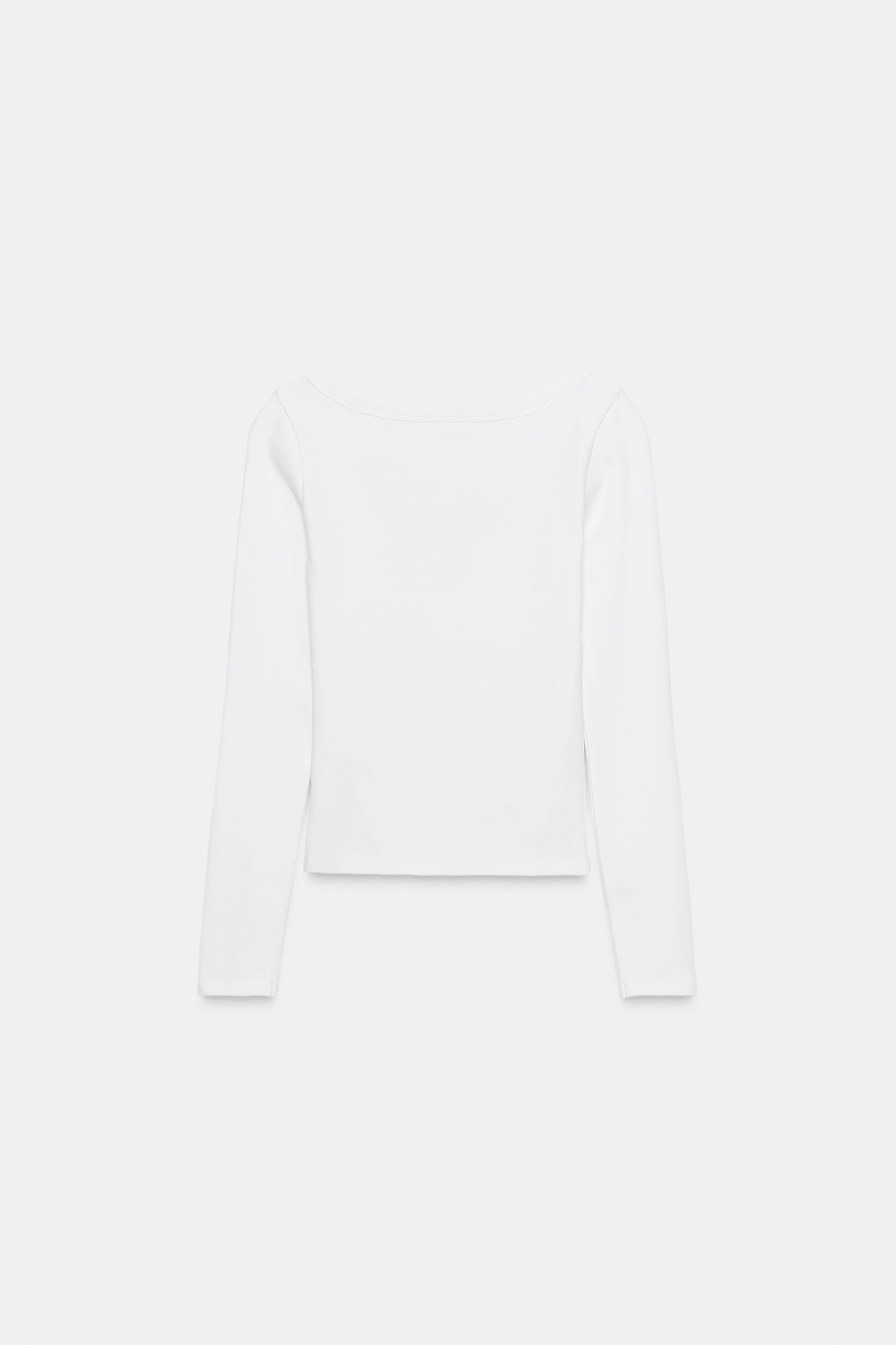RIB LONG SLEEVE T-SHIRT | Zara UK