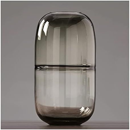 Modern Black Transparent Glass Vase, Bell-Shaped, Fish Tank, Flower Pot, Multifunctional Home Dec... | Amazon (CA)