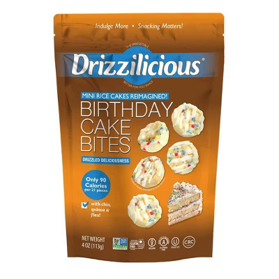 Drizzilicious Birthday Cake Drizzled Mini Rice Cake - 4oz | Target