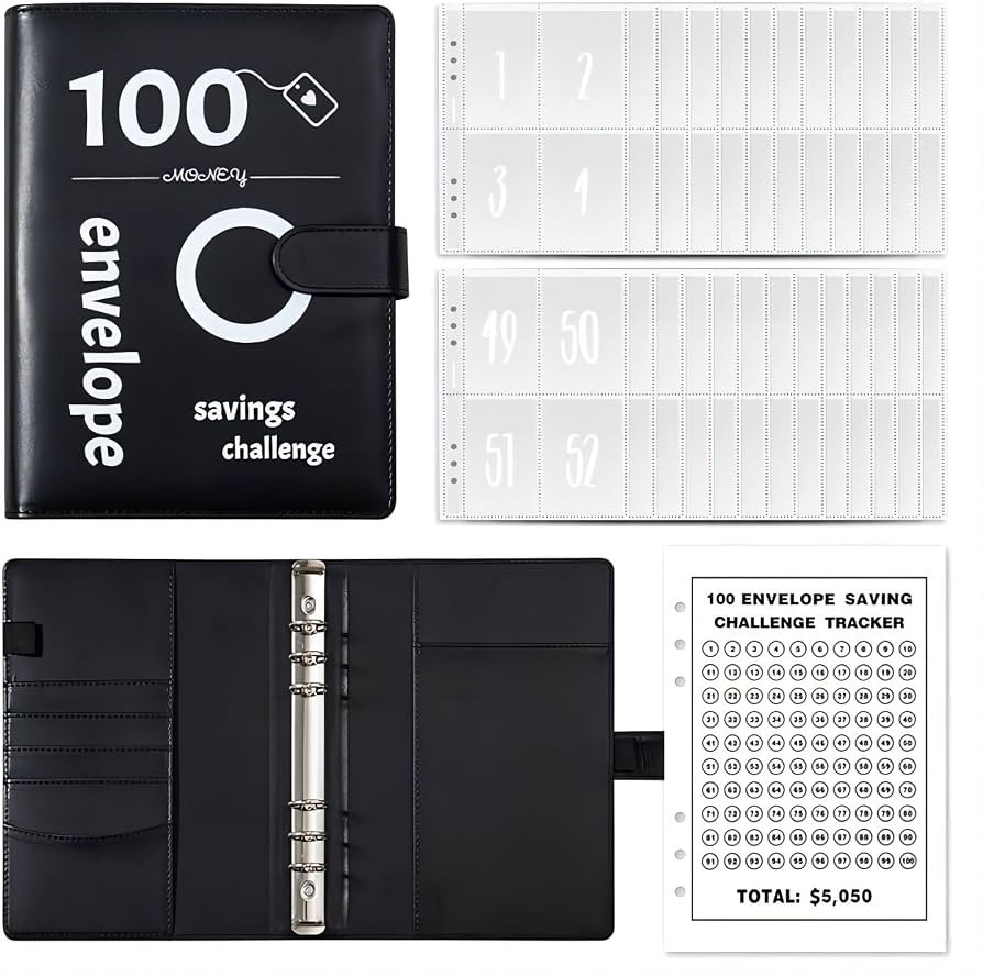 100 Envelopes Money Saving Challenge, Money Saving Binder, Easy and Fun Way to Save $5,050, Savin... | Amazon (US)