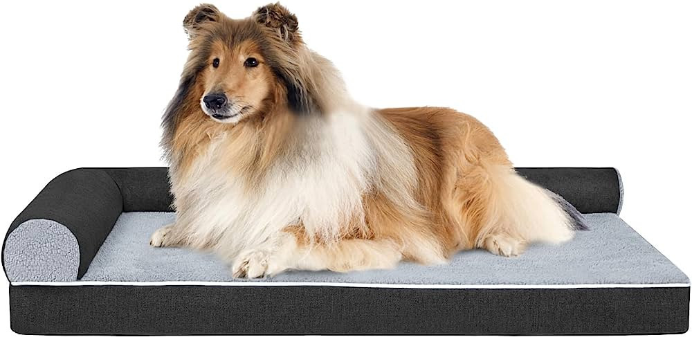 CIESMSI Orthopedic Dog Bed for X-Large Dog L-Shaped Bolster Dog Couch Beds with Waterproof Inner ... | Amazon (US)