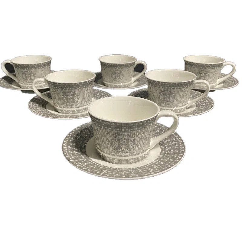Bone China Teacup and Saucer (Set of 6) | Wayfair North America