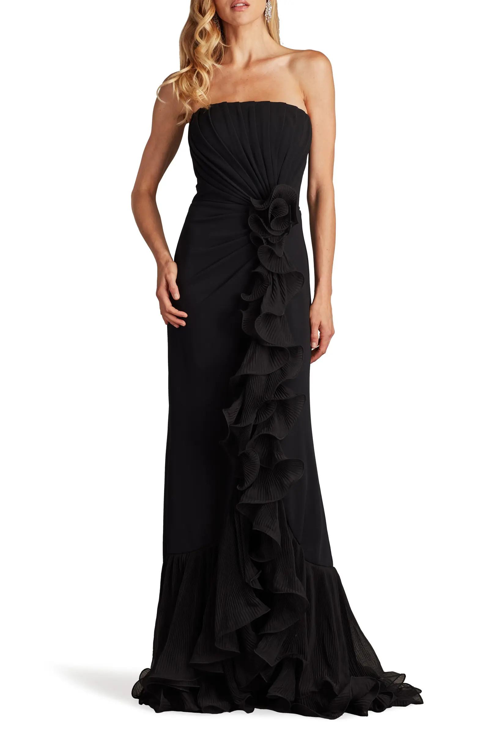 Ruffle Detail Strapless Gown | Nordstrom