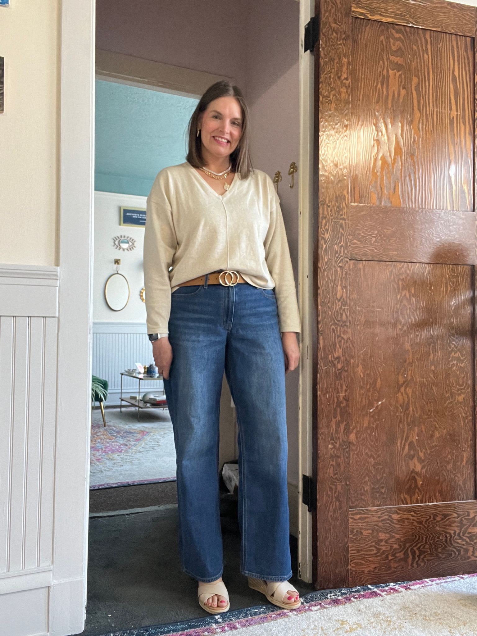 Wide leg jeans looks for fall 

#LTKOver40 #LTKMidsize #LTKSeasonal