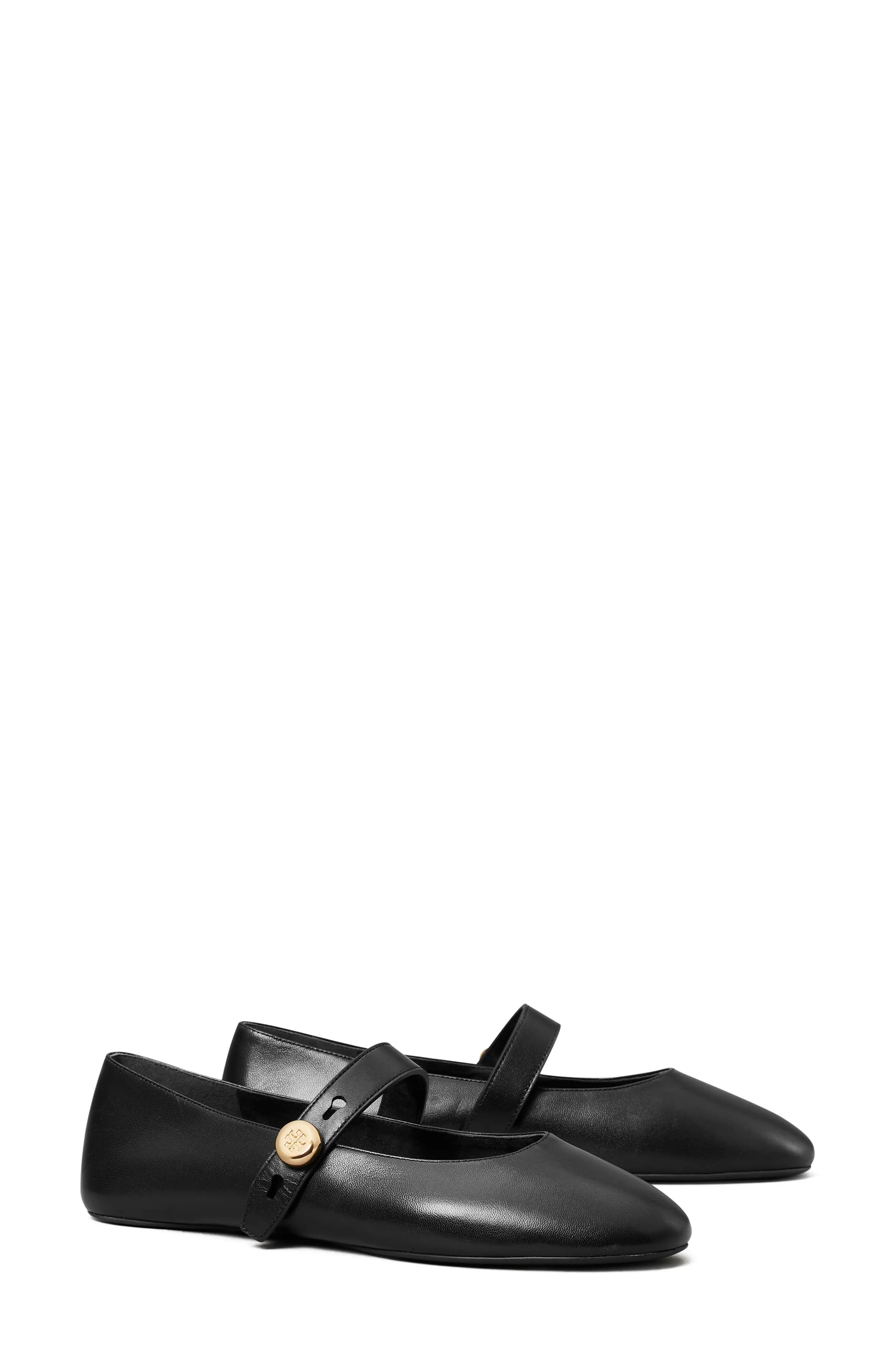 Tory Burch Romy Mary Jane Flat in Perfect Black at Nordstrom, Size 9 | Nordstrom