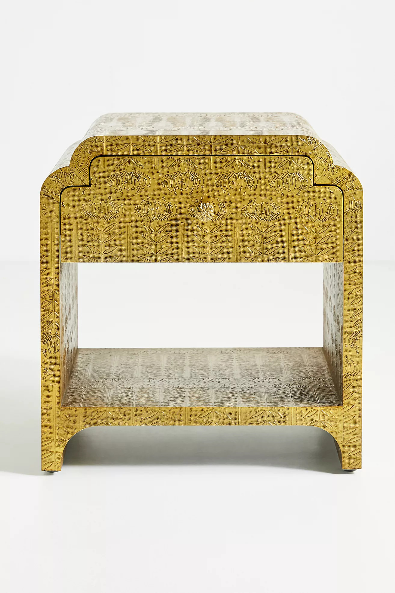 Hand-Embossed Lotus Nightstand | Anthropologie (US)