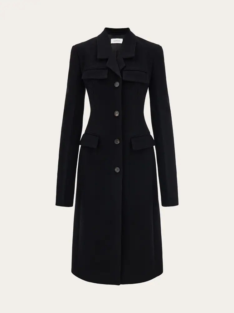 Fitted single breasted coat | Ferragamo