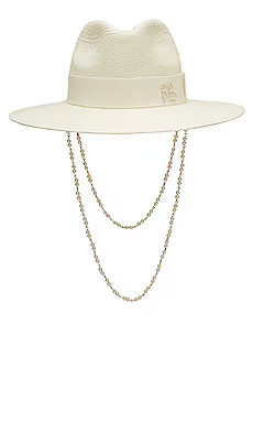 Ruslan Baginskiy Double Chain Strap Fedora Hat in White from Revolve.com | Revolve Clothing (Global)